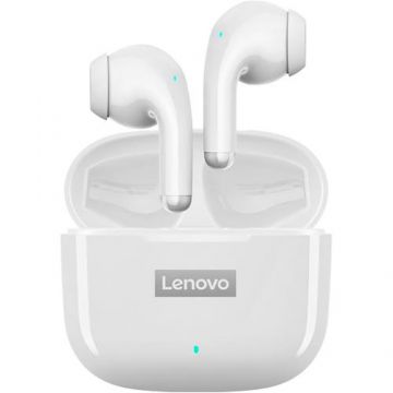 Casti True Wireless Lenovo LP40 Pro, Bluetooth, Handsfree (Alb)