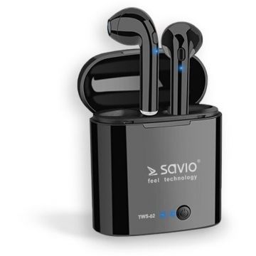 Casti TWS-02 True Wireless Negru