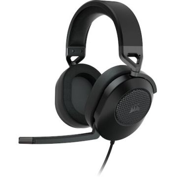 CORSAIR Casti gaming cu microfon Corsair HS65, Surround, Dobly Audio 7.1 Sound ID, conector USB & 3.5mm, Negru Carbon