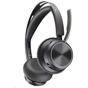 HP Căști fără fir Poly Voyager Focus 2, adaptor BT700 USB-C, stereo, suport de încărcare