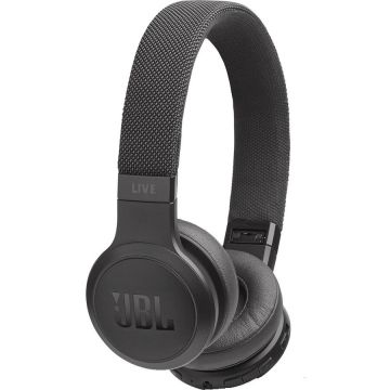 JBL Casti On-Ear JBL LIVE400BT, JBL Signature Sound, Voice Assistant, Bluetooth Wireless, TalkThru Technology, Hands-free calls, 24h playback, negru