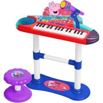 Pianina electronica cu microfon si scaunel Peppa Pig