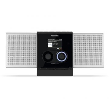 Radio TechniSat Multyradio 600 IR, CD Player, 40 W, Ecran TFT 3.2inch, Wi-Fi, MP3 prin USB (Argintiu/Negru)