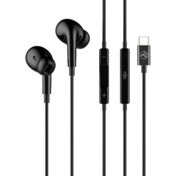 Tellur Casti in-ear cu fir Tellur Attune, Type-C, negru