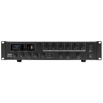 Amplificator Auto Linie 19inch 110V/480W 6 Zone Bluetooth/USB Negru