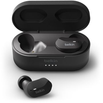 Belkin Casti True Wireless Belkin Earbuds SoundForm, Bluetooth, Waterproof IPX5 (Negru)