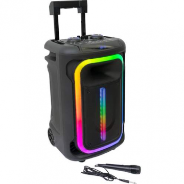 Boxa Portabila Efecte Led 12/30Cm Cu Tws Bt/Usb/Aux//Msd Negru