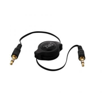Cablu Audio Retractabil TnB TBJACK1, Jack 3.5mm la Jack 3.5mm, 100 cm (Negru)
