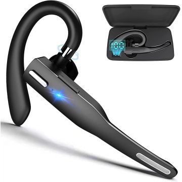 Casca Bluetooth Wireless TWS YYK-525, BT 5.0, HandsFree, Reducerea zgomotului, Durata de viata lunga a bateriei, Compatibilitate Universala: Samsung, iPhone, Huawei, are Cutie de incarcare Negru/Argintiu