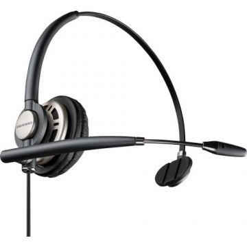 Casti Call Center Poly EncorePro 710, Cu fir, Microfon, Husa transport, +Quick Disconnect (Negru)
