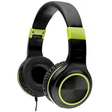 Casti Gaming Cu Fir Negru/Verde