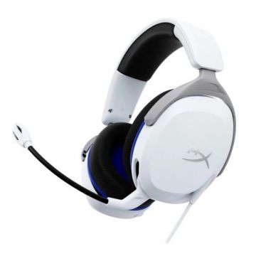 Casti Gaming HyperX Cloud Stinger 2 Core, Microfon, Cu fir, Pentru PlayStation 5 (Alb)