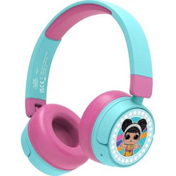 Casti Gaming OTL L.O.L Surprize!, Pentru copii, Microfon, Cu fir si Bluetooth (Mov/Albastru)