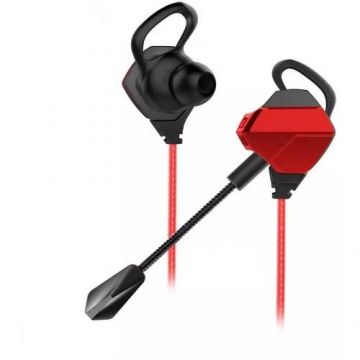 Casti Gaming White Shark GE-536 Eagle, Microfon, Jack 3.5 mm (Negru/Rosu)