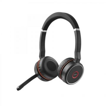 Casti stereo Jebra Evolve 75 SE UC, Microfon, USB, Bluetooth (Negru)
