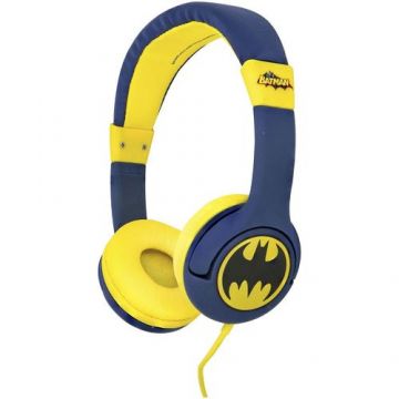 Casti Stereo OTL Batman Bat Signal, Pentru Copii, Cu fir (Albastru/Galben)