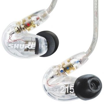 Casti Stereo Shure SE215-CL-EFS, ANC (Transparent)