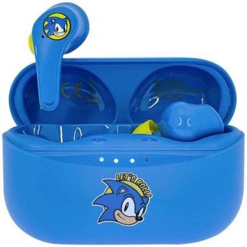 Casti True Wireless OTL Sega Classic Sonic The Hedgehog, Microfon, Bluetooth 5.0 (Albastru)