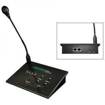 Microfon 2 Zone Cu Remote Paging DSPPA RM20 Pentru MP200U 300U 600U 1000U Negru