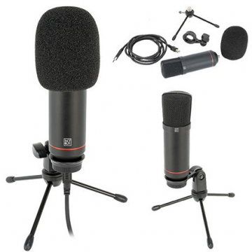 Microfon Usb Pentru Steaming Si Podcast Negru