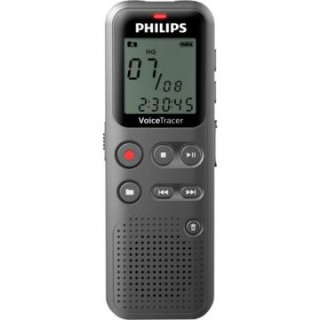 Reportofon Philips DVT1120, 8GB intern, USB 1.1, Jack 3.5mm (Negru)