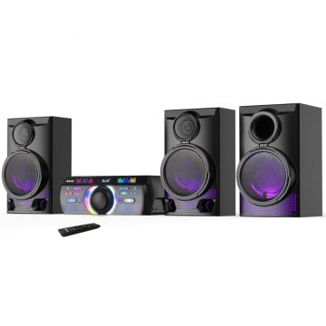 Sistem audio 3.1 cu amplificator Akai Trinitone Sound Fusion System, Bluetooth, USB, Negru