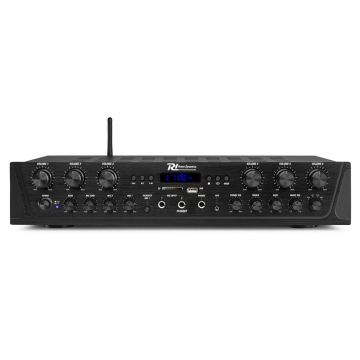 Amplificator audio profesional cu 6 canale Power Dinamics 953.034, USB/SD, Bluetooth, MP3, 6x50W RMS, 4-8 ohm