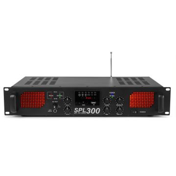 Amplificator audio profesional Skytec SPL300VHFMP3 175.560, USB/SD, 150W RMS, 4 Ohm