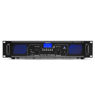 Amplificator digital profesional Fenton FPL1500 172.080, USB/SD, Bluetooth, MP3, 3000W, 4 ohm