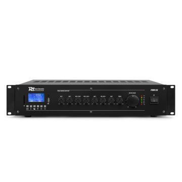 Amplificator mixer cu 6 canale Power Dynamics PRM120 952.152, USB/SD, Bluetooth, MP3, 120W RMS, 100V/8 ohm