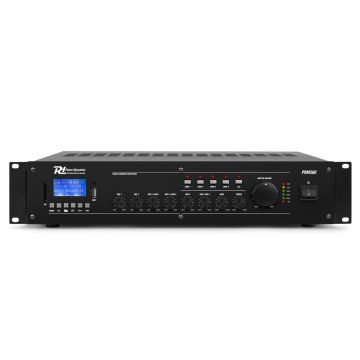 Amplificator mixer cu 6 canale si 4 zone Power Dynamics PRM240 952.154, USB/SD, Bluetooth, 240W RMS, 100V/8ohm