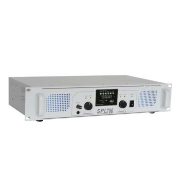 Amplificator profesional cu 2 iesiri Skytec SPL700MP3 178.777, USB/SD, radio FM, 2x350W