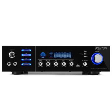 Amplificator Surround Hi-Fi cu 5 canale Fenton AV320BT 103.211, USB, Bluetooth, 2x100W, 8 ohm