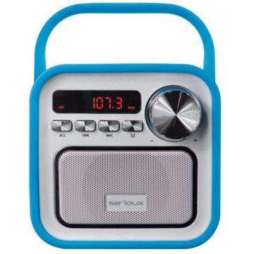 Boxa portabila Serioux Joy, Bluetooth, Radio FM, miscroSD, Albastru