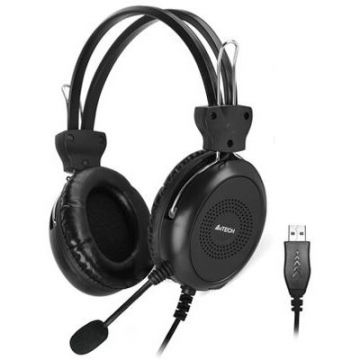 Casti A4Tech HU-30 Stereo USB Black