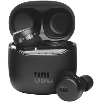 Casti audio in-ear JBL Tour Pro+ TWS, True Wireless, Bluetooth, Adaptive Noise Cancelling, 3 Microfoane, Negru