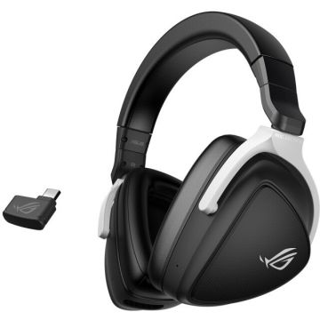 Casti gaming Asus ROG Delta S, bluetooth, AI noise cancelation, multiplatform, negru