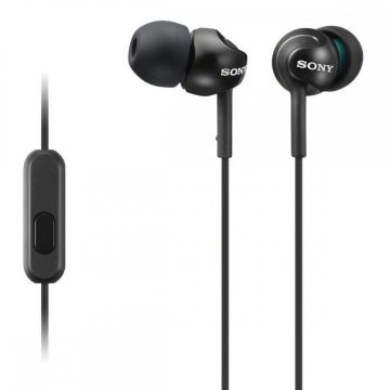 Casti In-Ear Sony MDR-EX110APB, Cu fir, Microfon, Negru Casti In-Ear Sony MDR-EX110APB, Cu fir, Microfon, Negru