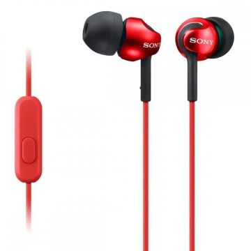 Casti In-Ear Sony MDR-EX110APR, Cu fir, Microfon, Rosu