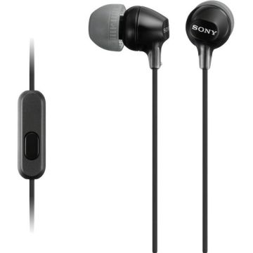 Casti In-Ear Sony MDR-EX15APB, Cu fir, Microfon, Negru