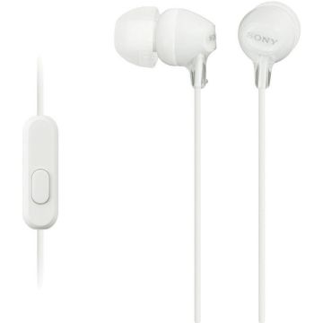 Casti In-Ear Sony MDR-EX15APW, Cu fir, Microfon, Alb