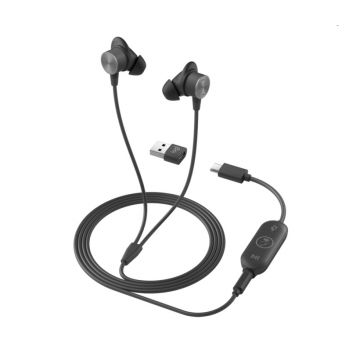 Casti Logitech Zone Wired Earbuds MSFT Teams