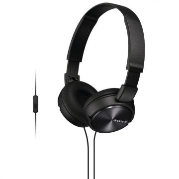 Casti On Ear Sony MDR-ZX310APB, Cu fir, Microfon, Negru