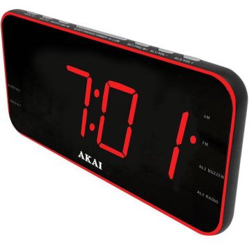 Radio cu ceas Akai, ACR-3899, Aux-In, USB, 1A Charger, Negru