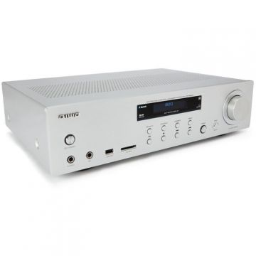 Amplificator 120W RMS Stereo Bluetooth Argintiu