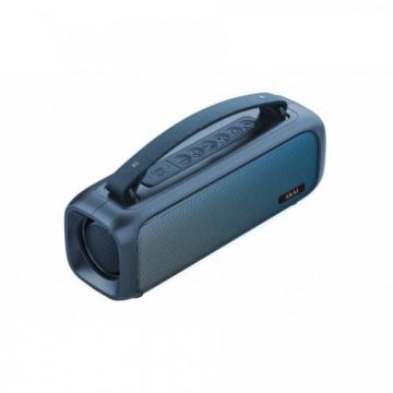 Boxa portabila Akai ABTS-08-BL, 8 W, Lumini RGB, FM Radio, Bluetooth, Albastru