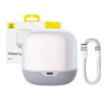 Boxa portabila Baseus AeQur V2, Bluetooth, Sunet 360, Autonomie 30 ore (Alb)