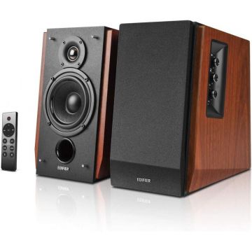 Boxe 2.0 Rms 66W Bluetooth Telecomanda Wireless Volum Bass Dual RCA Negru/Maro