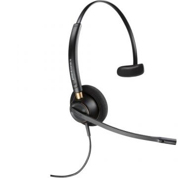 Casca call center Poly EncorePro 510, Monaurale, Cu fir (Negru)
