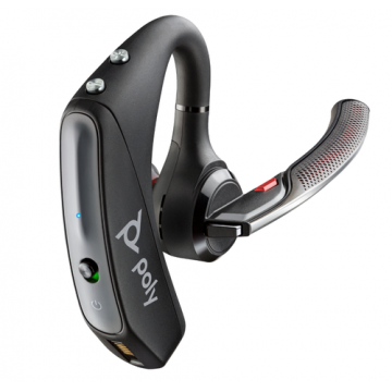 Casca Mono Poly Voyager 5200 UC, Bluetooth, USB-A, BT700, Autonomie 7 ore, Microfon (Negru)